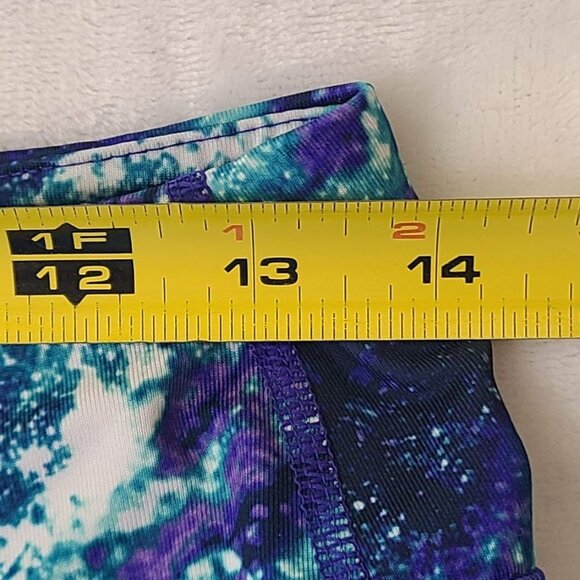 Tek Gear Abstract Print Womens Active Leggings Purple Blue Stretch Yoga Size M - Picture 5 of 8